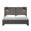 Junipe - King Bed With Lights - Brown - Image 2