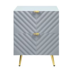Gaines - High Gloss Nightstand - Gray
