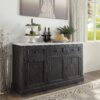 Nolan - Marble Top Salvage Server - Oak - Image 5