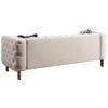 Chesterfield - Modern Tufted Velvet Living Room Sofa, 84.25''W Couch - Cream - Image 10