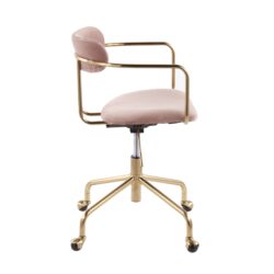 Demi - Contemporary Office Chair - Gold / Pink