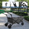Utility Park Garden Cart Tool Customized Color Folding Camping Trolley Outdoor Picnic Beach Wagon - Black - Image 11