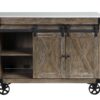 Alforvott - Weathered Kitchen Island - Gray / Marble - Image 2