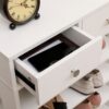 Storage Rack Storage Organiser In The Entryway Economical Home Shoe Rack Multi-Layer Shoe Cabinet, Bring 2 Drawers, Very Suitable For Entrance Hallway - White - Image 4