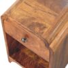 Newton - Mini Nightstand With A Drawer And Open Shelf - Brown - Image 4