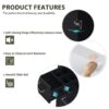 Bathroom Vanity With Ceramic Sink Combo, Frame Bathroom Storage Cabinet, Freestanding Vanity Set With 3 Drawers & Soft Closing Doors - Black - Image 7