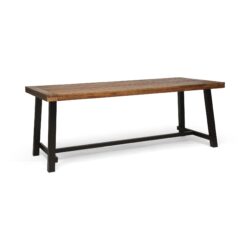 Equilibrium - Outdoor Dining Table With Wooden Frame And Slat Top - Teak