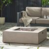 Contemporary 50, 000 Btu Square Fire Table With Clean Lines - Light Gray - Image 6