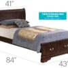 Louis Phillipe - Twin Panel Storage Bed - Cappuccino - Image 6