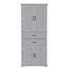 Elegant Storage Cabinet With Multi Functional Space, 2 Drawers With Slide Rails, Adjustable Shelf - Gray - Image 10
