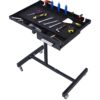 Adjustable Tear Down Work Table With Drawer For Garages, Repair Shops, And Diy, Portable, (4) 2.5" Swivel Casters, 220 Pound Capacity, Rubber Corners, Heavy Duty Steel - Black - Image 12