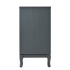 Retro Industrial Gray 4 Door Sideboard With Large Storage, Rattan And Glass Doors - Antique Dark Gray / Rattan - Image 14