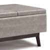Owen - Tray Top Small Coffee Table Storage Ottoman - Distressed Gray - Image 7