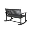 Baxter - Rocking Loveseat - Dark Gray - Image 11