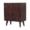Mini Pineapple Carved Cabinet - Walnut Brown - Image 7