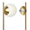 Ethereal - Modern Small Table Lamp, Desk Lamp Fixture With Globe Shade - Gold / White - Image 2