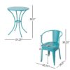 Lourdes - 3 Piece Metal Set - Teal - Image 3