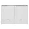 Full Size Murphy Bed With Drawer And A Set Of Sockets & USB Ports, Pulley Structure Design - White - Image 12