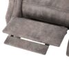 Accented Push Back Recliner Chair With Rolled Arms, Cocooning Comfort - Brown Gray - Image 8