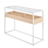 Display Contemporary Console Table - White / Natural / Clear - Image 3