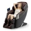 Deluxe - Massage Chair Full Body, 3D Sl Track Zero Gravity Massage Chair Recliner With Calf And Foot Rollers, Ai Voice Control, LCD Screen, Quick Access Buttons - Gray / Brown - Image 2
