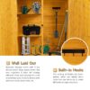 Outdoor Storage Shed With Lockable Door, Wooden Tool Storage Shed With Detachable Shelves & Pitch Roof - Natural - Image 10