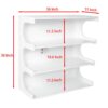Multifunctional 4 Tier Book Shelf & Coffee Table For Living Room Bedroom Dining Room Study Entryway, Creative Furniture Floor Bookshelf, Minimalist Organizer Storage Shelves - White - Image 8