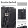 Set 3 Pieces 20" / 24" / 28" Abs Spinner Wheel Luggage, Matching Color, With Combination Lock - Black - Image 3