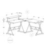 Computer Desk, Home Office, Corner, L Shape, Laptop, Durable Construction - Espresso - Image 4