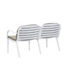 Luna - Outdoor Patio Loveseat - White / Green - Image 6