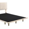 Queen Size Upholstered Bed With Sensor Light And Headboard, Floating Platform Bed - Beige - Image 6