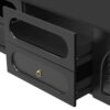 Retro TV Stand, Entertainment Center Media Console Cabinet With 6 Metal Legs, 2 Cabinets, 4 Drawers And Anti-Tip Device For Living Room, Up To 85" - Black - Image 11