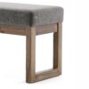 Milltown - Footstool Small Ottoman Bench - Gray - Image 3