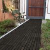 Acacia Hardwood Interlocking Deck Tiles, Striped Pattern - Dark Brown - Image 19