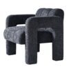 31.10" Boucle Upholstered Accent Chair - Dark Gray - Image 8