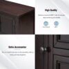 Cambridge Series - Console Table With Ample Storage 4 Small Drawers Bottom Shelf - Espresso - Image 7