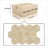 Hexagon Marble Tiles 3D Fluted Stone FS Textured (Set of 12) - Beige / Gold - Image 2
