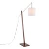 Arturo - Contemporary Floor Lamp - Walnut / White - Image 2
