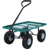 Steel Garden Cart With Mesh Removable Sides 3 Cu Ft 550 Lb Capacity Steel - Green - Image 7