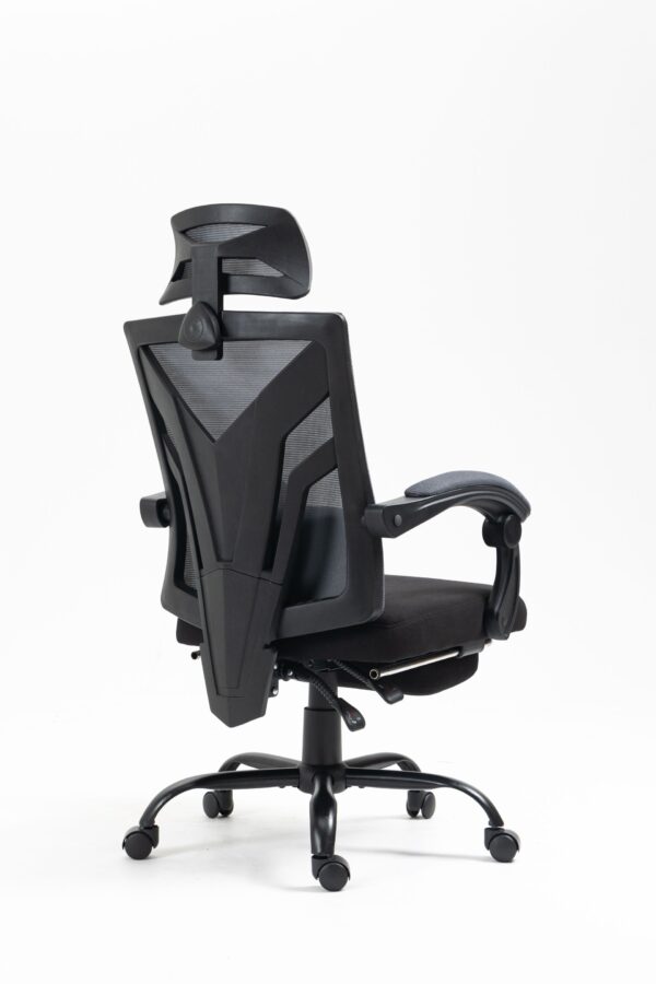Ergonomic Office Chair, Desk Chair With Adjustable Lumbar Support, High Back Mesh Chair With Wheels, Executive Chair For Home Office - Black