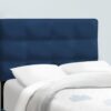 Twin Size Bed Upholstered Bedroom Frame Only - Navy Blue - Image 2