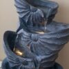Decorative 4 Tier Nautilus Shell Water Fountain With Light For Indoor Outdoor - Blue - Image 5
