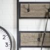 Rustic X-Back Hall Tree With Bench - Driftwood - Image 4