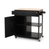 Lanier - Kitchen Cart With Wheels - Black - Image 7