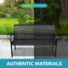 Patio Bench Steel - Black - Image 2