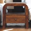 Darcy - Nightstand With Drawer And Open Shelf - Brown - Image 10