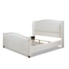 Carmen - King Upholstered Wingback Panel Bed Frame - Antique White - Image 2