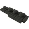 Modern Oversized Modular Sectional Sofa, Sparkling Fabric Soft Cushion Sofa With 6 Pillows, 6 Pieces Diy Combination Tufted Sofa, No Assembly Required - Black - Image 21
