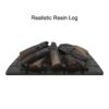 26" Infrared Quartz Heater Fireplace Insert -Woodlog Version With Brick - Antique Black - Image 9