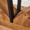 Modern Minimalist Rectangular Glass Table With Tempered Glass Top And Wood Grain Legs For Entrance And Living Room - Transparent - Image 16